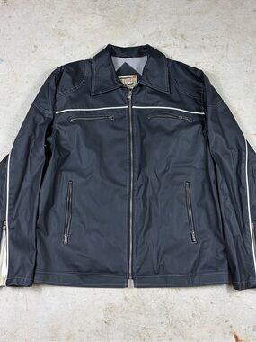BC Ethic Black Motorcycle Jacket Mens size Large